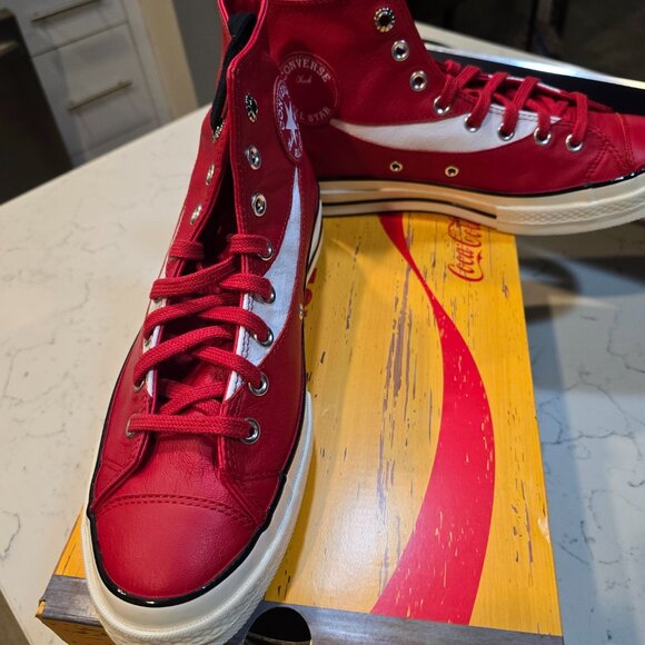 Converse x Coca-Cola Chuck 70 Leather 2025 COKE Mens Size 9.5 (10) NEW A17888C - Picture 4 of 14